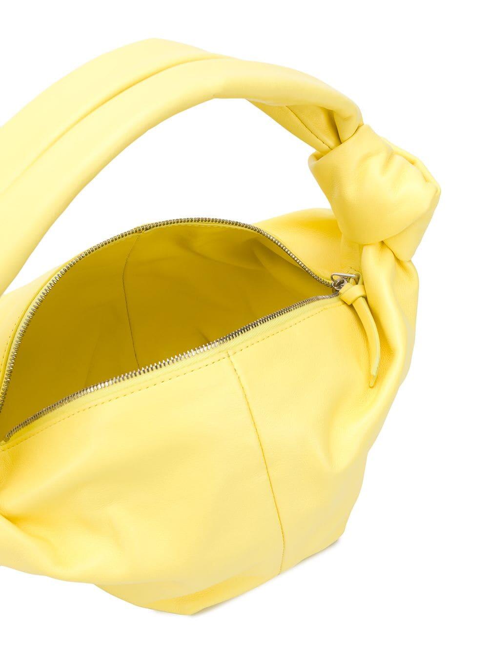 Bottega Veneta Women's Bowling Cassette Leather Top Handle Bag Barolo Gold