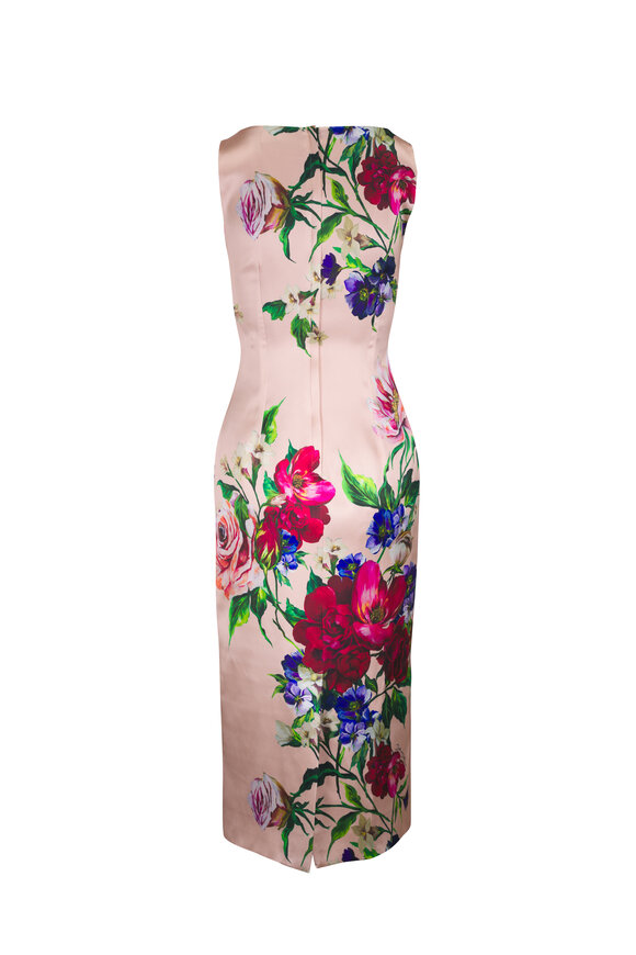 Dolce & Gabbana - Light Pink Multi Floral Stretch Satin