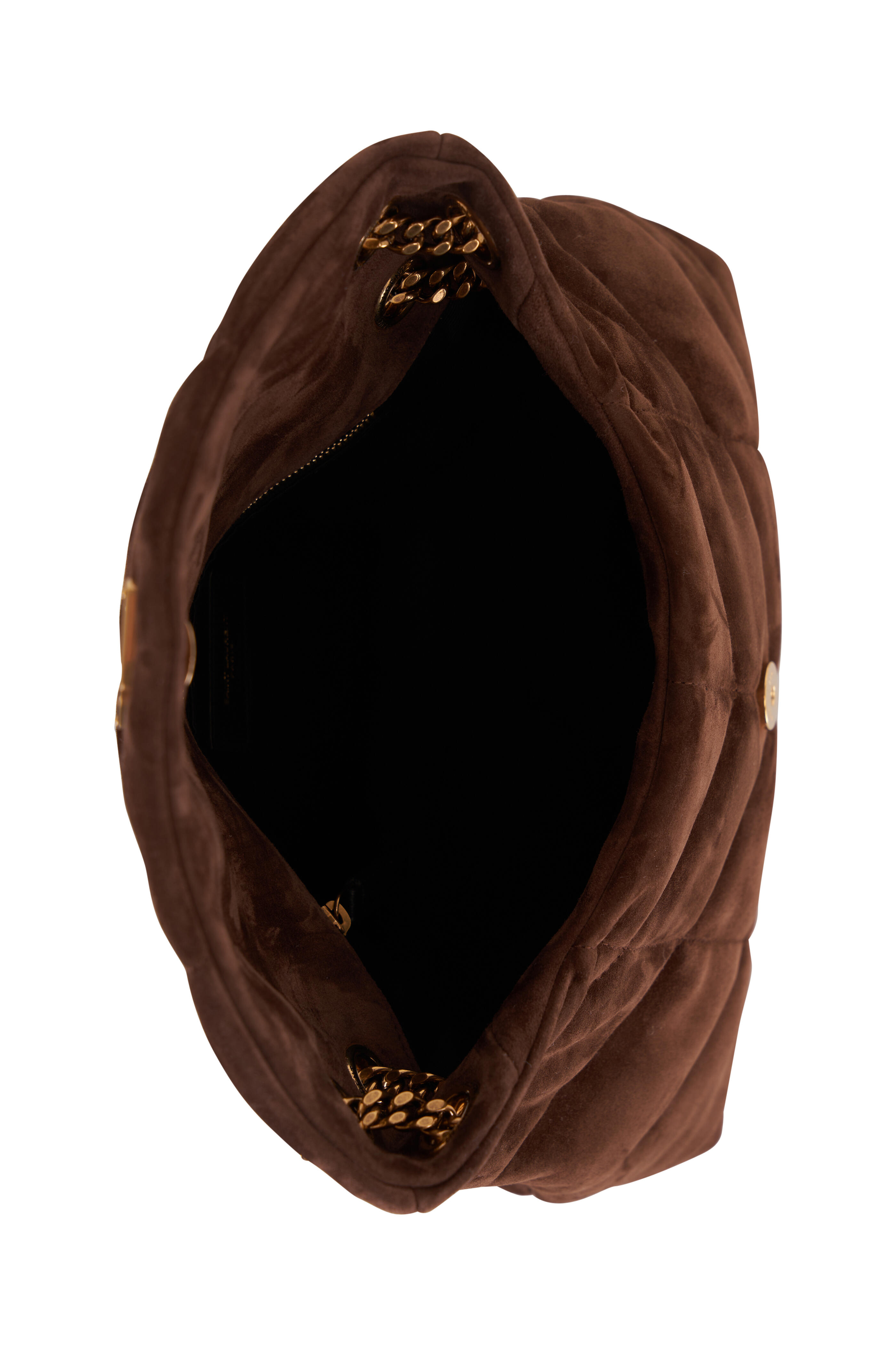 Saint Laurent - Small LouLou Bark Brown Quilted Leather Bag