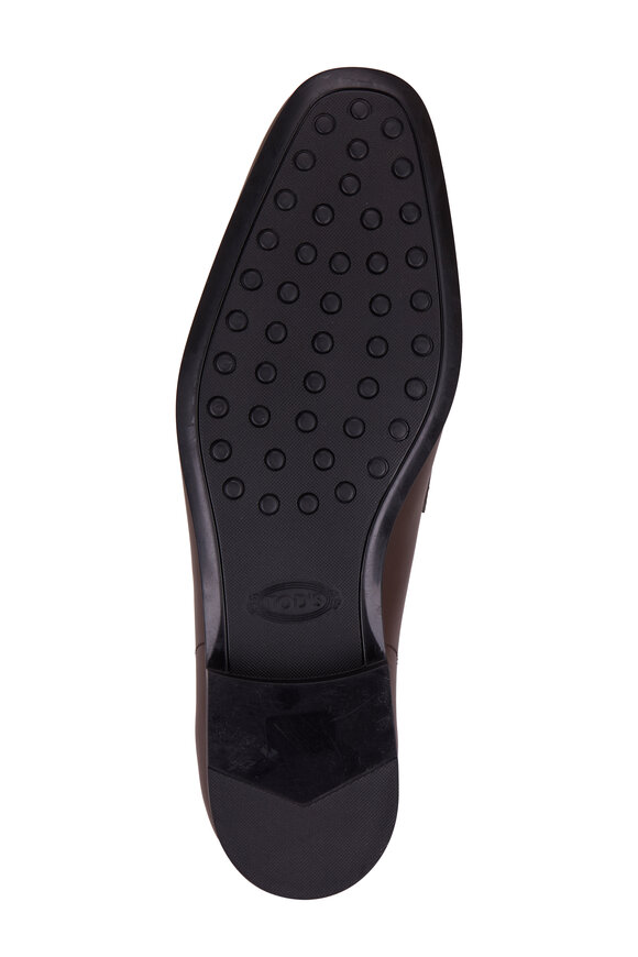 Tod's Dark Brown Leather Loafer - view 5
