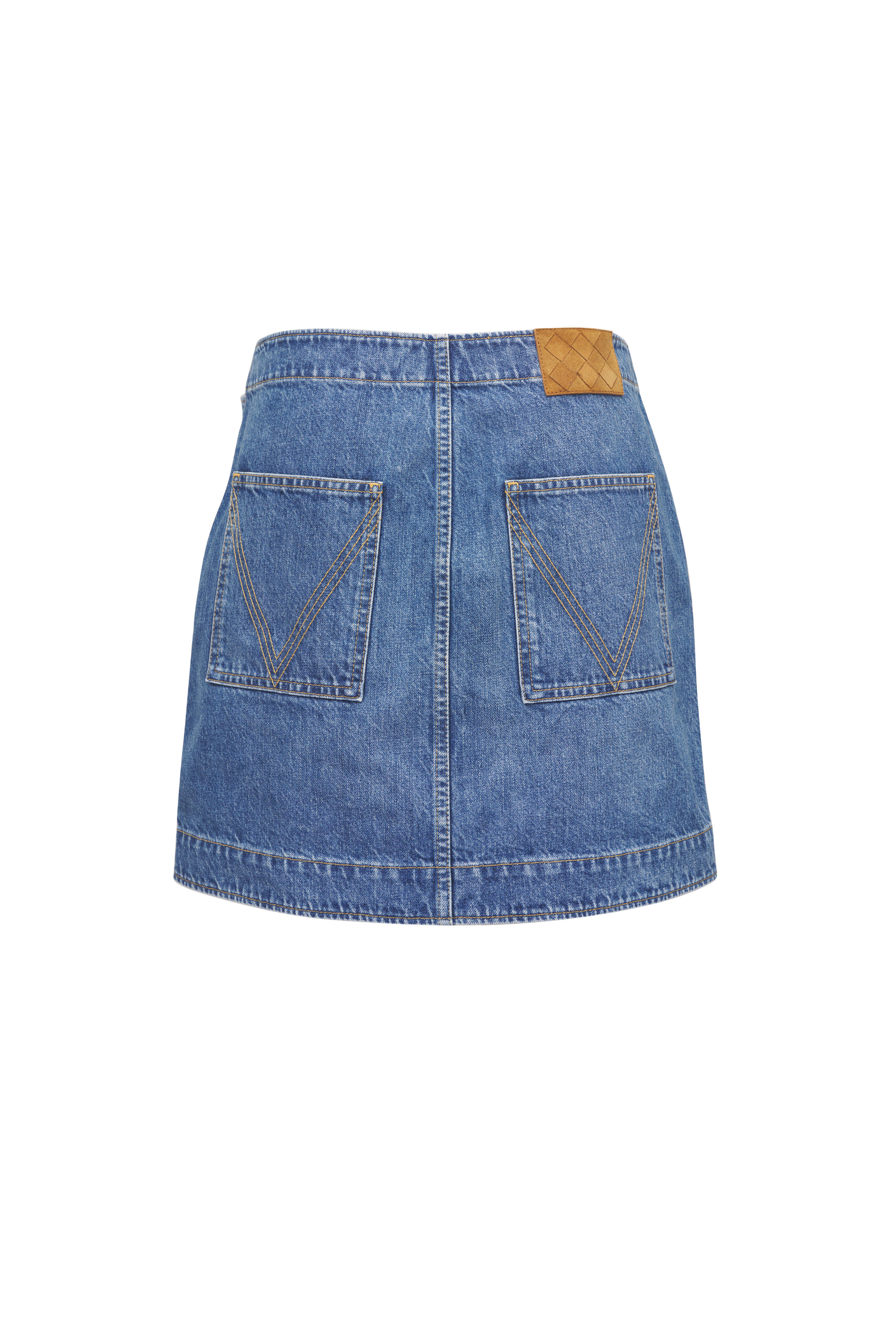 Bottega Veneta - Vintage Indigo Denim Wrap Mini Skirt
