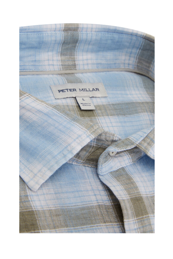 Peter Millar - Sea Oat Blue Sound Linen Sport Shirt