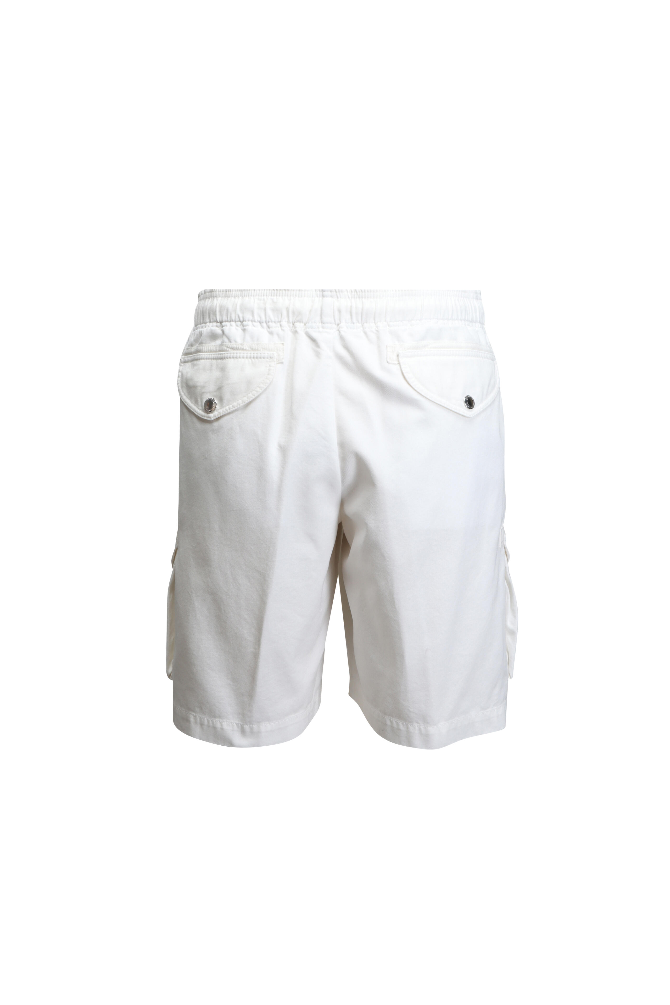 Brunello Cucinelli - White Dyed Drawstring Bermuda Shorts