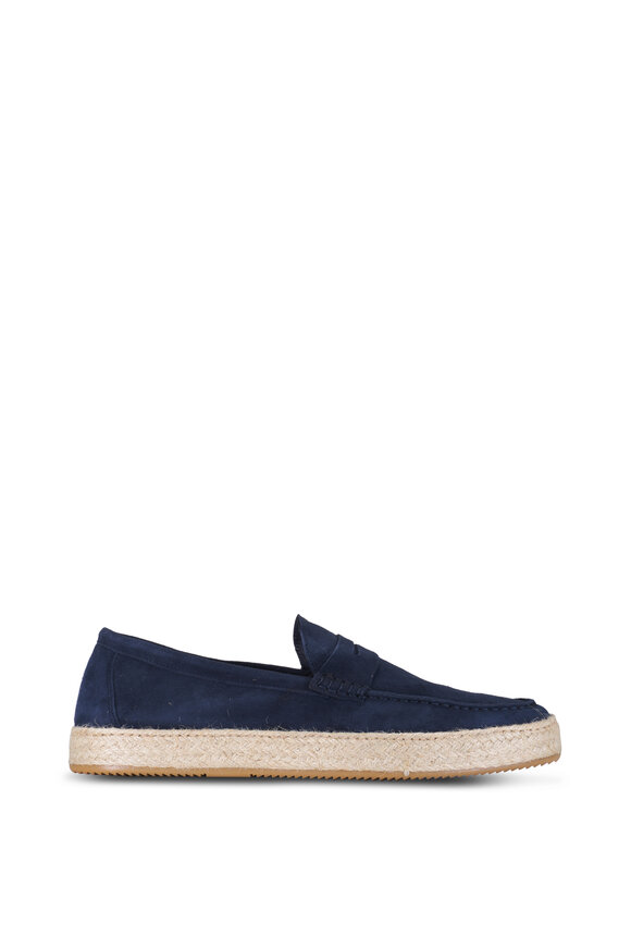 Ron White - Dylan Navy Suede Esapdrille Loafer