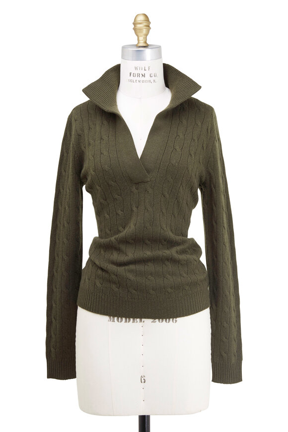 Ralph Lauren - Olive Green Cashmere Sweater