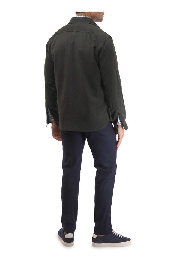 Marco Pescarolo Navy Cashmere Five Pocket Pant - view 4
