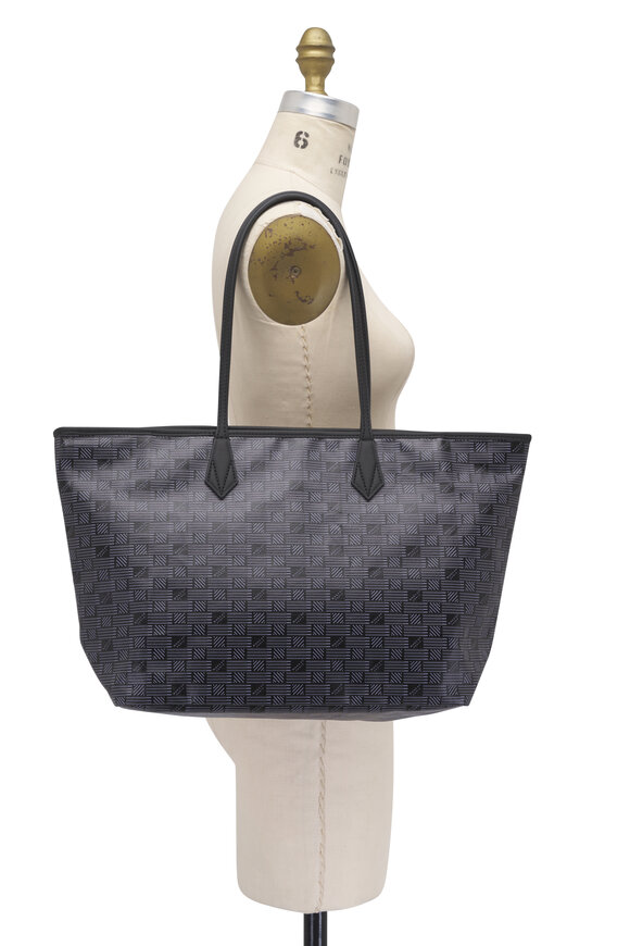 Moreau Paris Medium Saint Tropez Black Monogram Tote - view 6