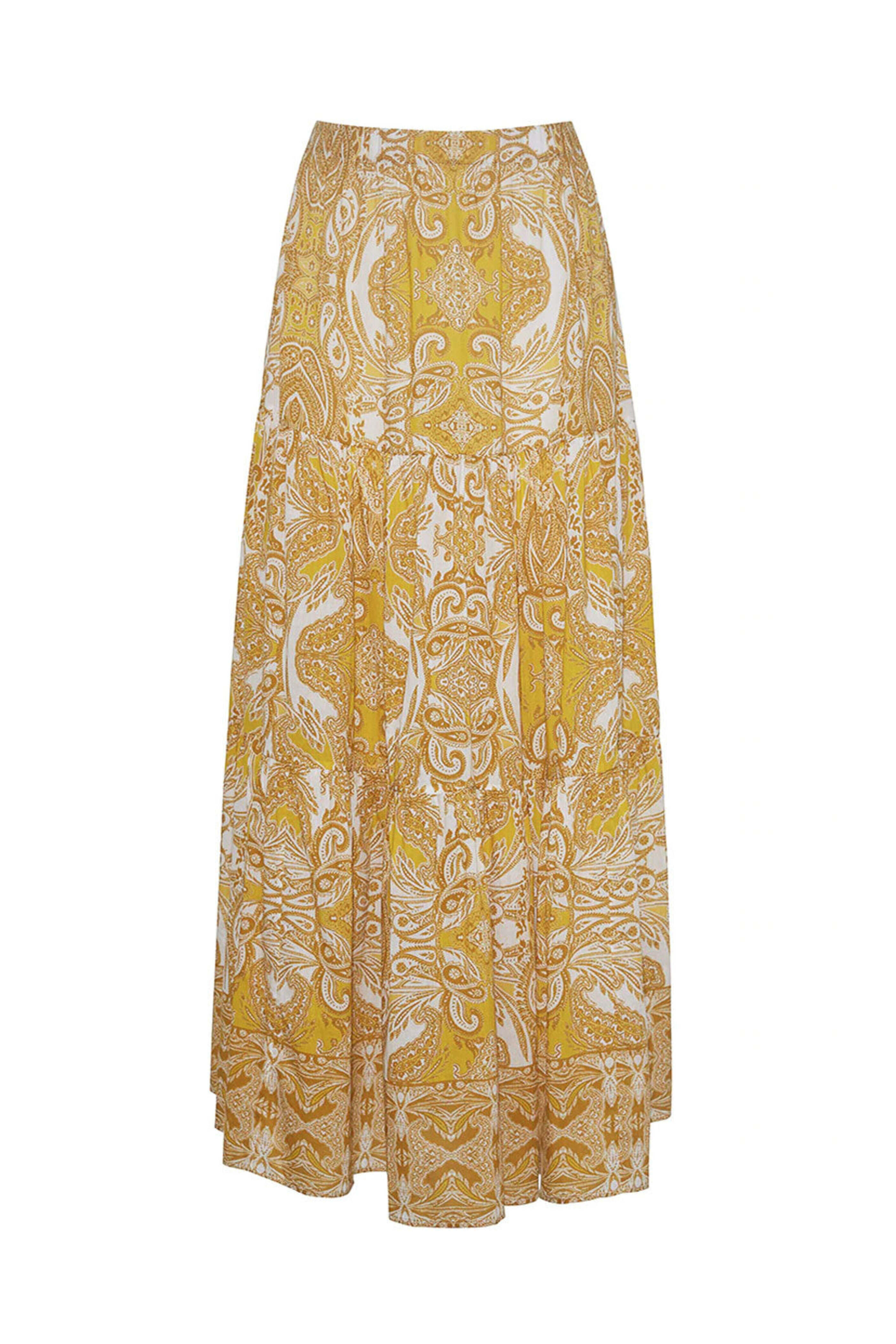 Cara Cara - Yellow Paisley Melanie Skirt