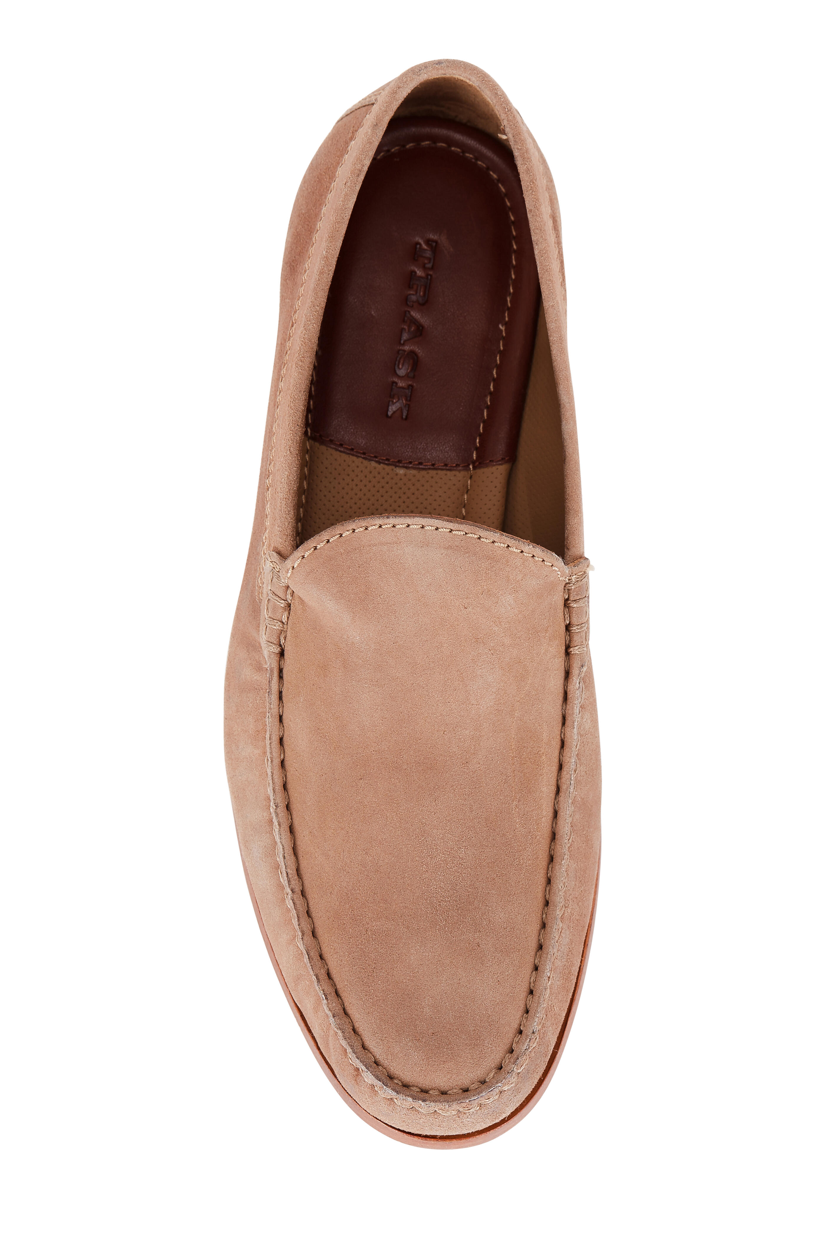 Trask Seymour Stone Suede Loafer Mitchell Stores