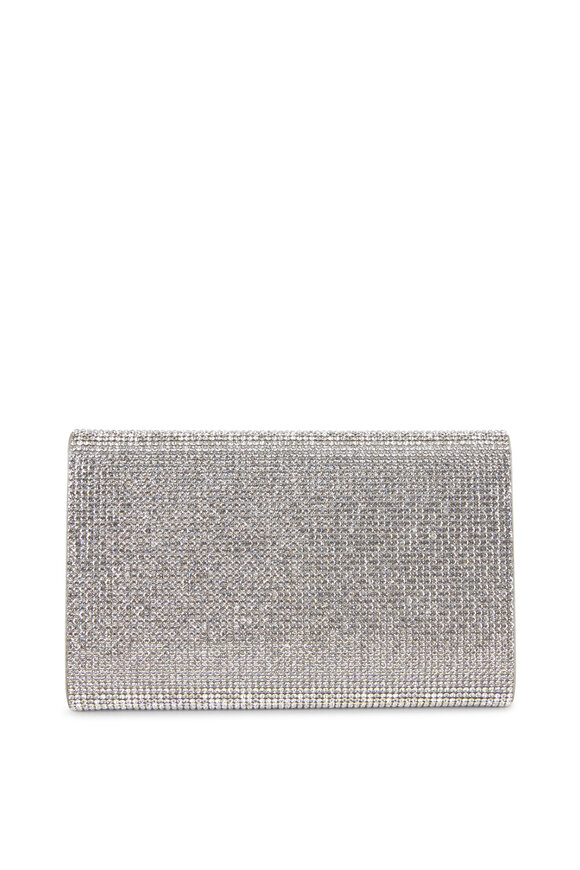 Judith Leiber Couture - Fizzy Silver Crystal Chain Clutch 