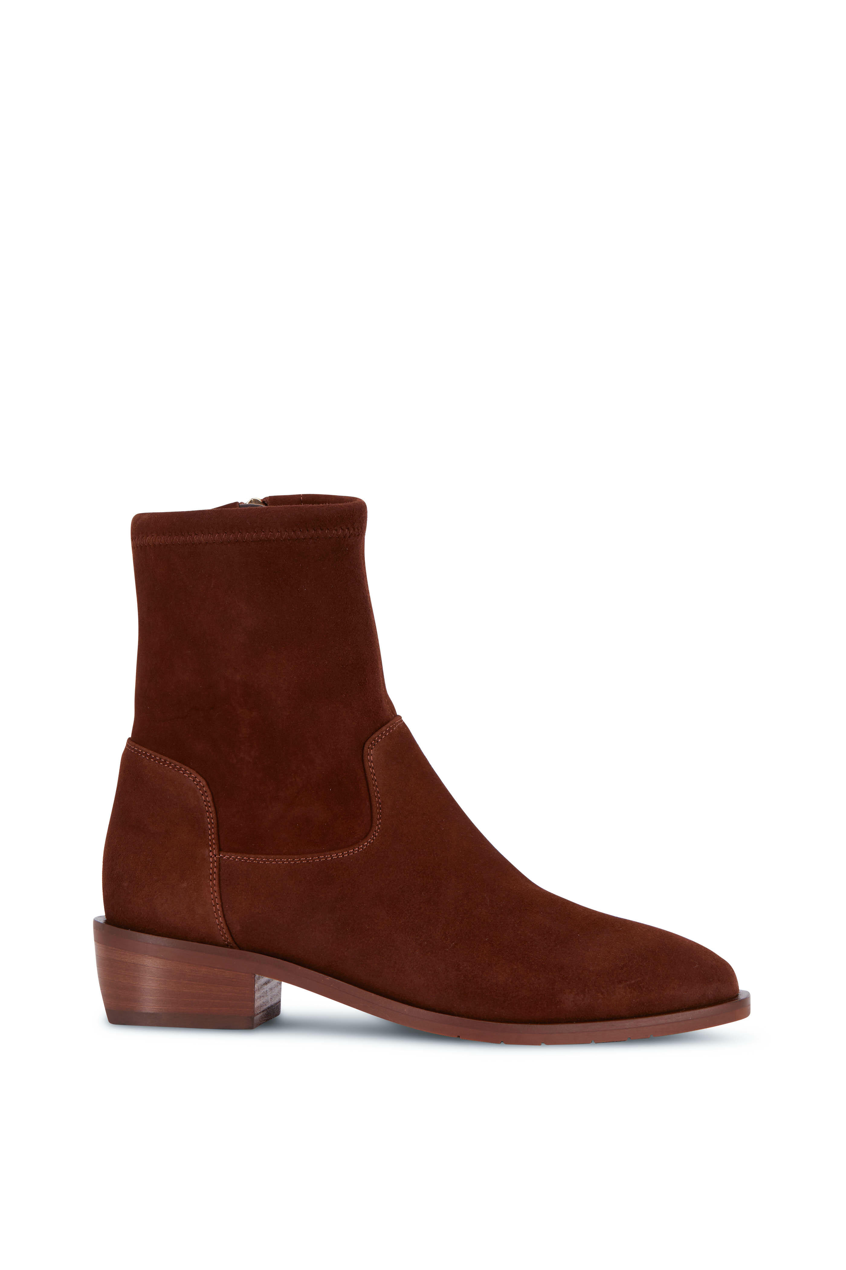 Aquatalia Fallon Chestnut Suede Boot Mitchell Stores