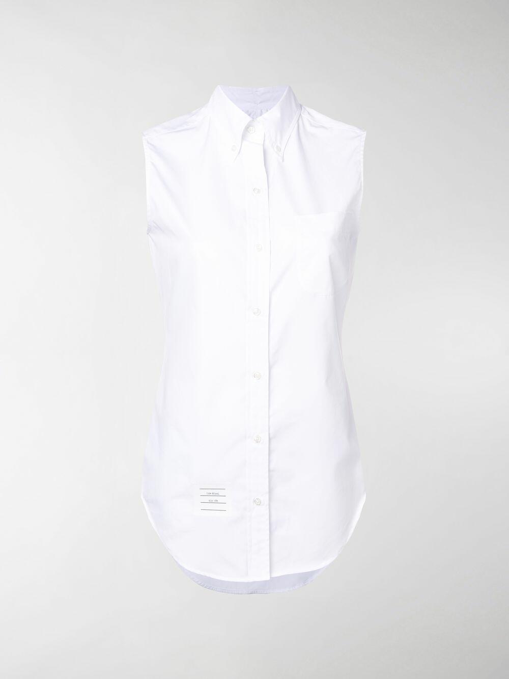 Thom Browne - Classic White Poplin Sleeveless Shirt