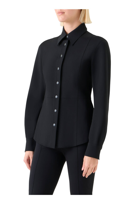 Akris Punto Black Cinched Waist Shirt - view 4