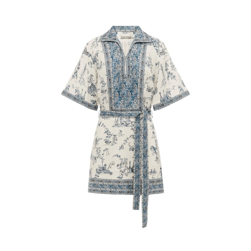 alemais casa midi dress ALEMAIS Casa Belted Midi Shirtdress