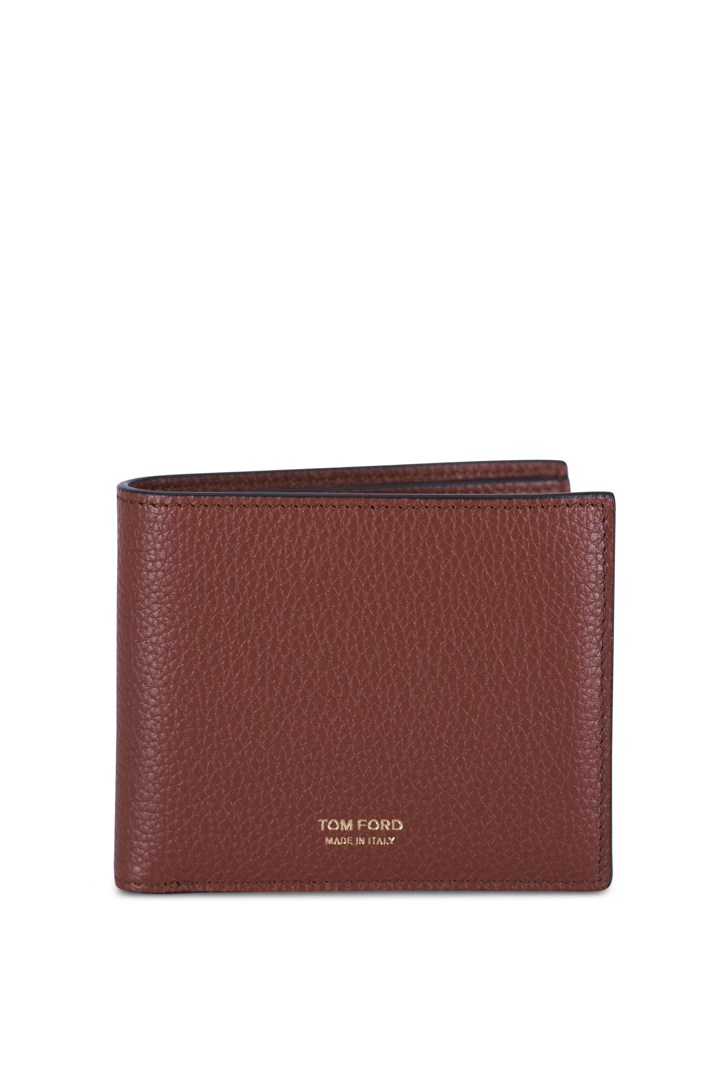 Tom Ford - Brown Leather Bi-Fold Wallet | Mitchell Stores