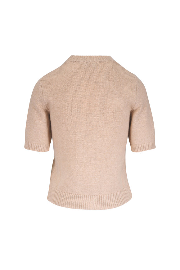 Kinross Lofty Lurex Blonde Short Sleeve Sweater - view 2