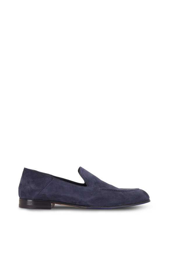 Di Bianco - Positano Denim Blue Suede Loafer 