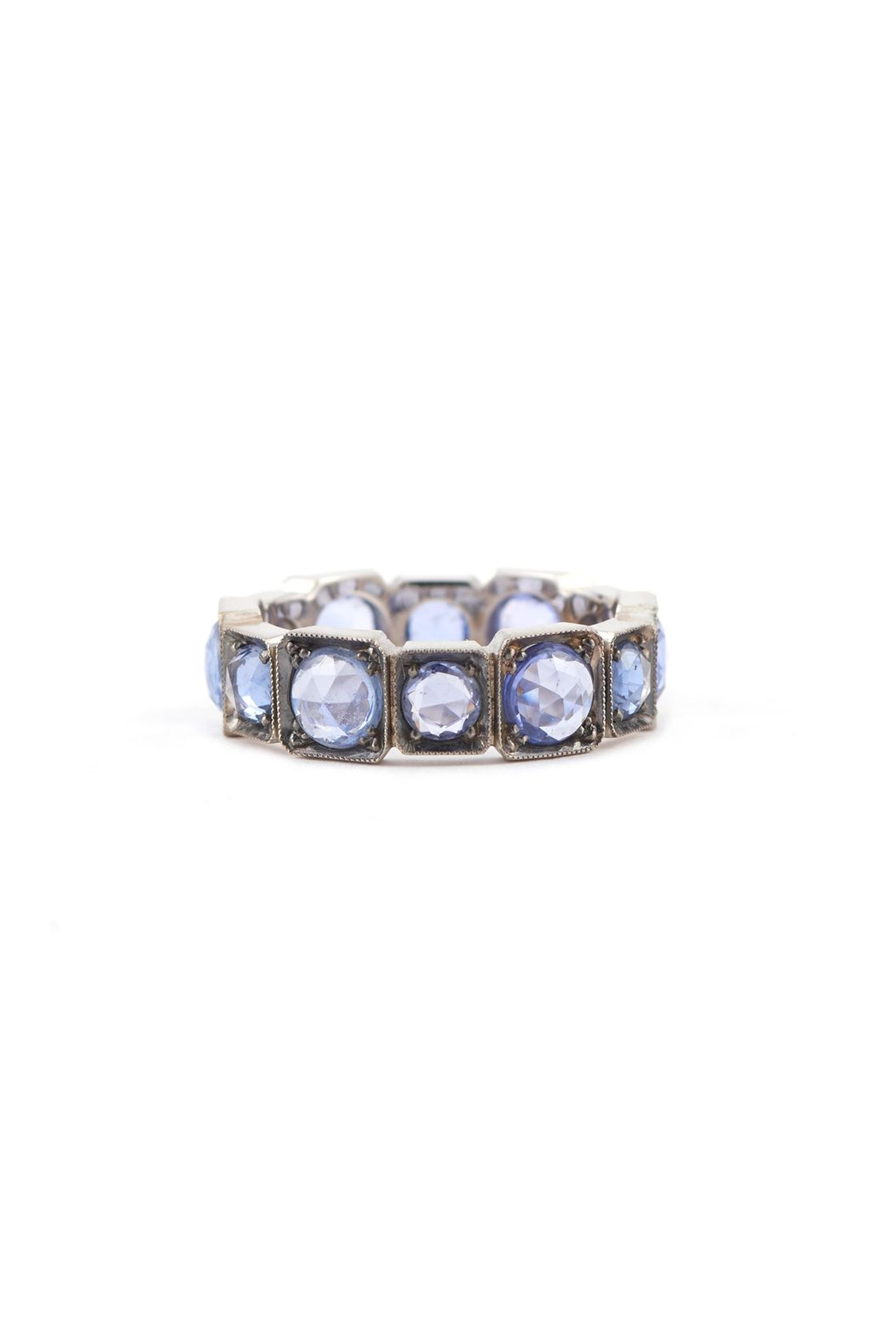 Sylva & Cie - Sapphire Rose Cut Band Ring
