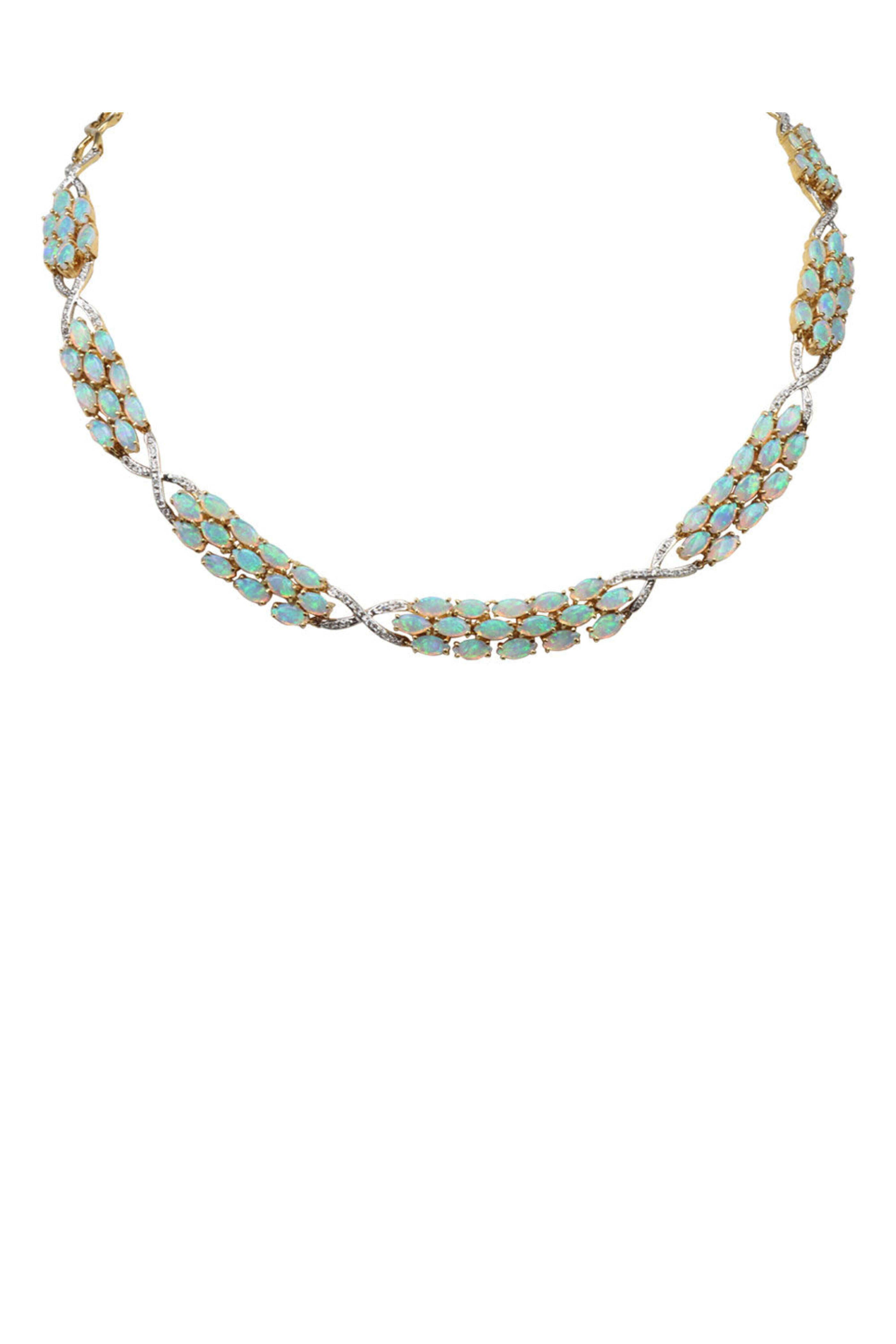 Excalibur - Diamond and Opal Necklace