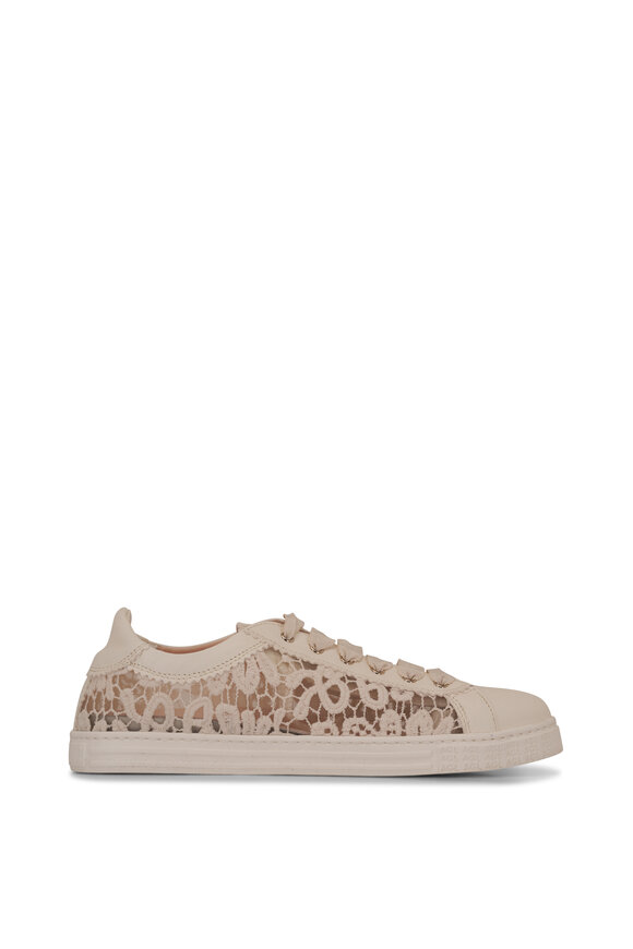 AGL - Sade Off-White Embroidered Fabric Sneaker 