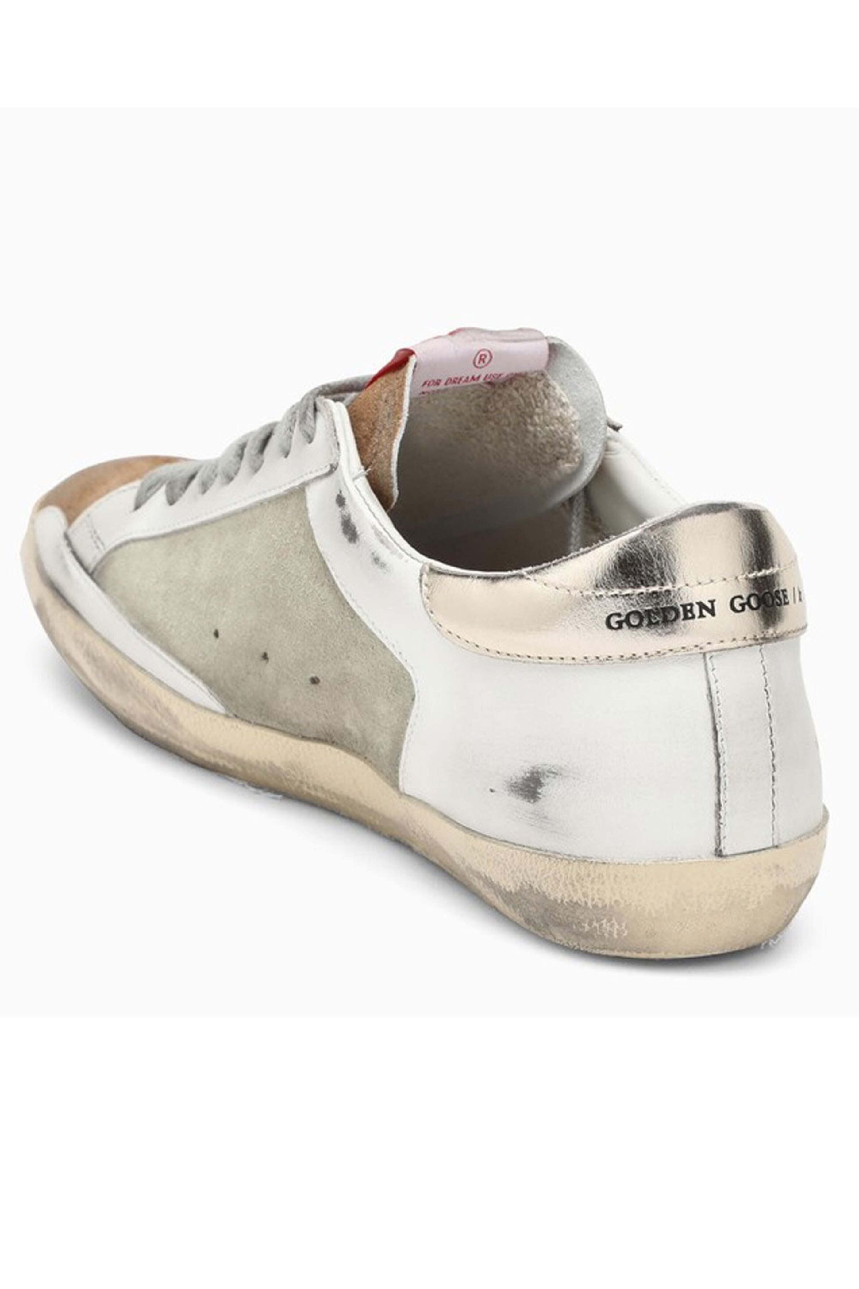 Golden Goose - Super Star Sneaker in White, Brown, and Gray