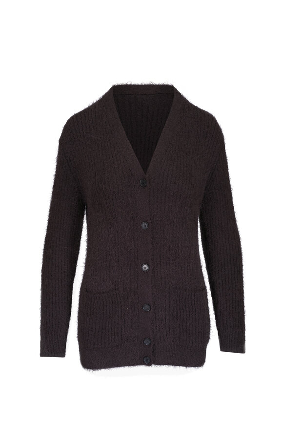 Brunello Cucinelli - Burgundy Full Zip Cardigan | Mitchell