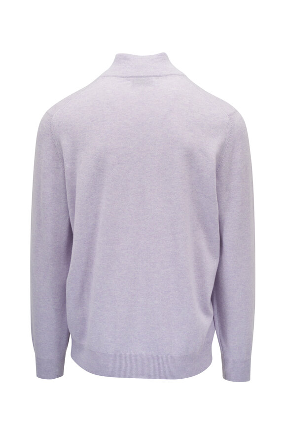 Brunello Cucinelli - Lavender Cashmere Quarter Zip Pullover