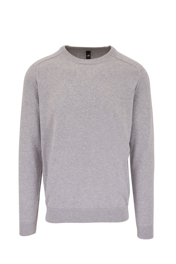 WAHTS - Light Gray Cotton & Cashmere Crewneck Sweater