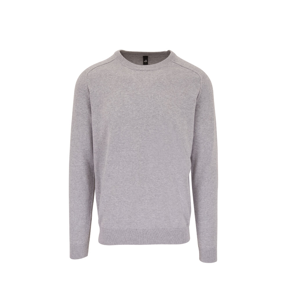 WAHTS - Light Gray Cotton & Cashmere Crewneck Sweater