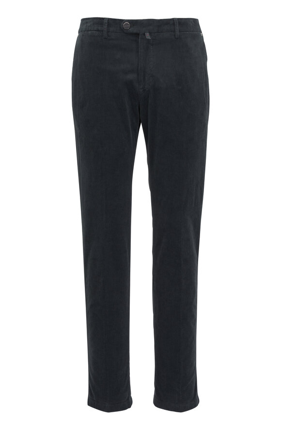 Kiton Dark Green Sheen Corduroy Pant