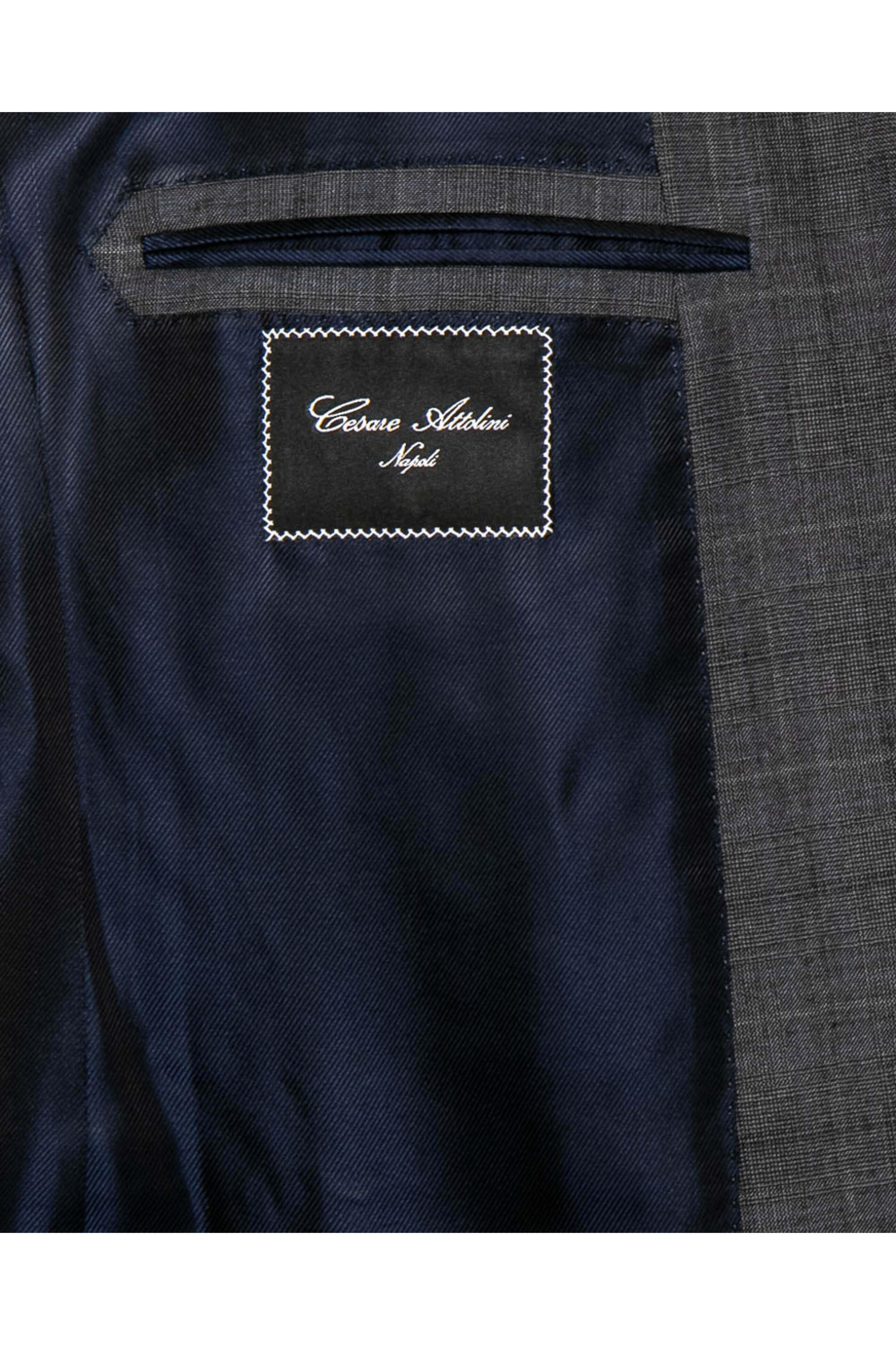 その他 Cesare Attolini Cesare Attolini - Aqua and Black Textured Sportcoat