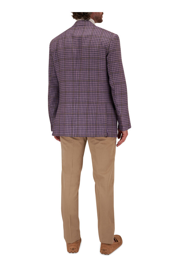 Isaia - Pink & Purple Check Sportcoat 