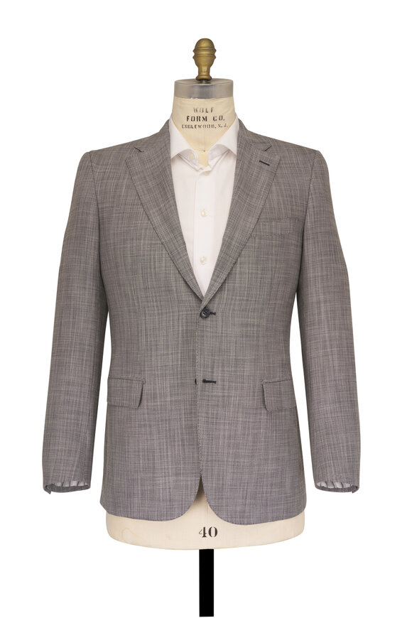 Brioni Charcoal Gray Wool & Silk Sportcoat - view 2