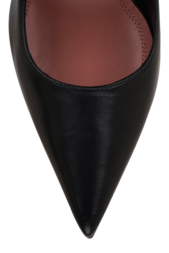 Amina Muaddi - Ami Black Nappa Leather Pump, 95mm