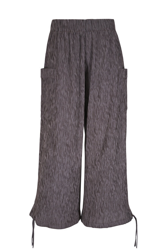 Peter Cohen Betty's Brown Cotton Cropped Drawstring Pant
