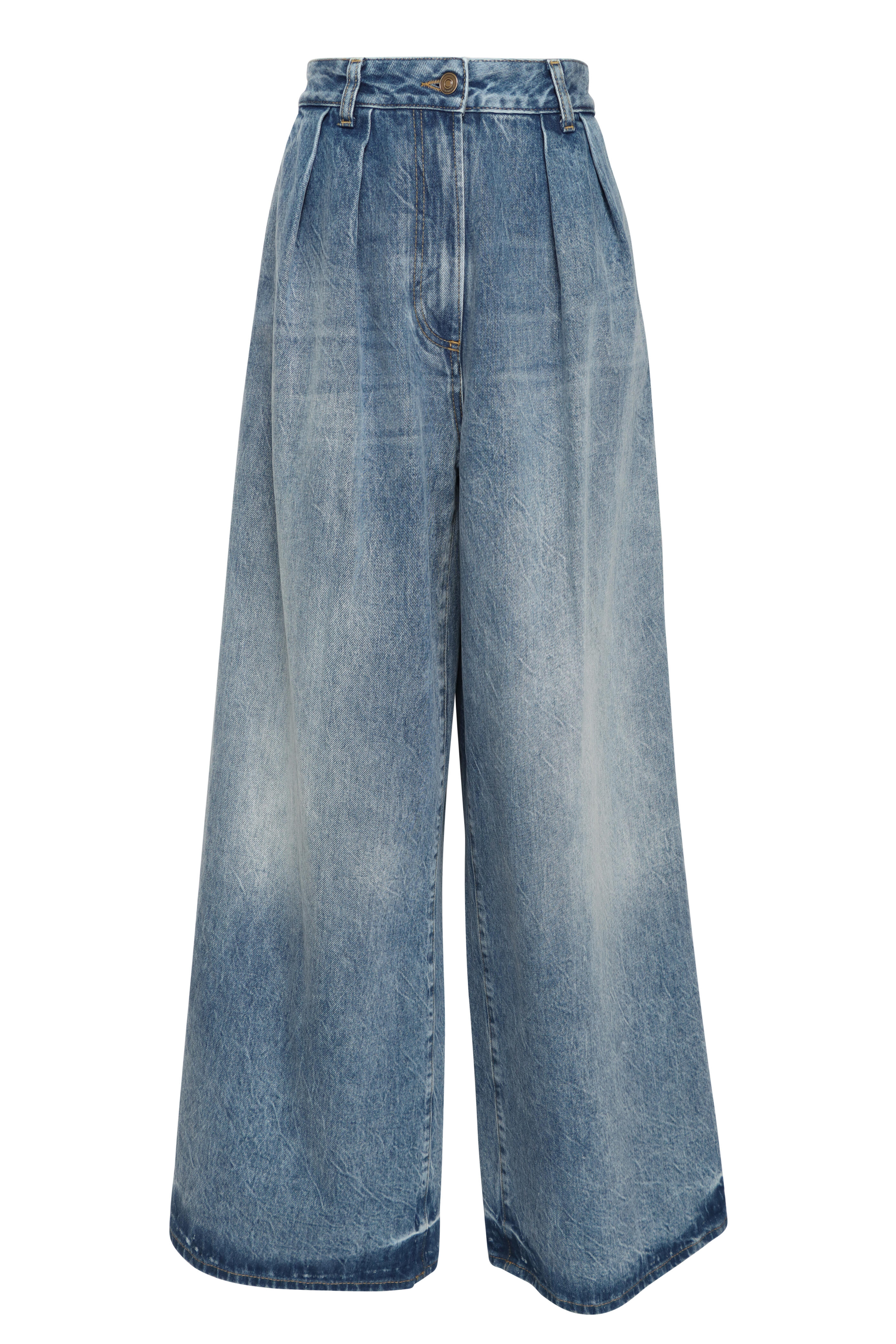 Alanui - Sunny Medium Wash Crochet Denim Jean