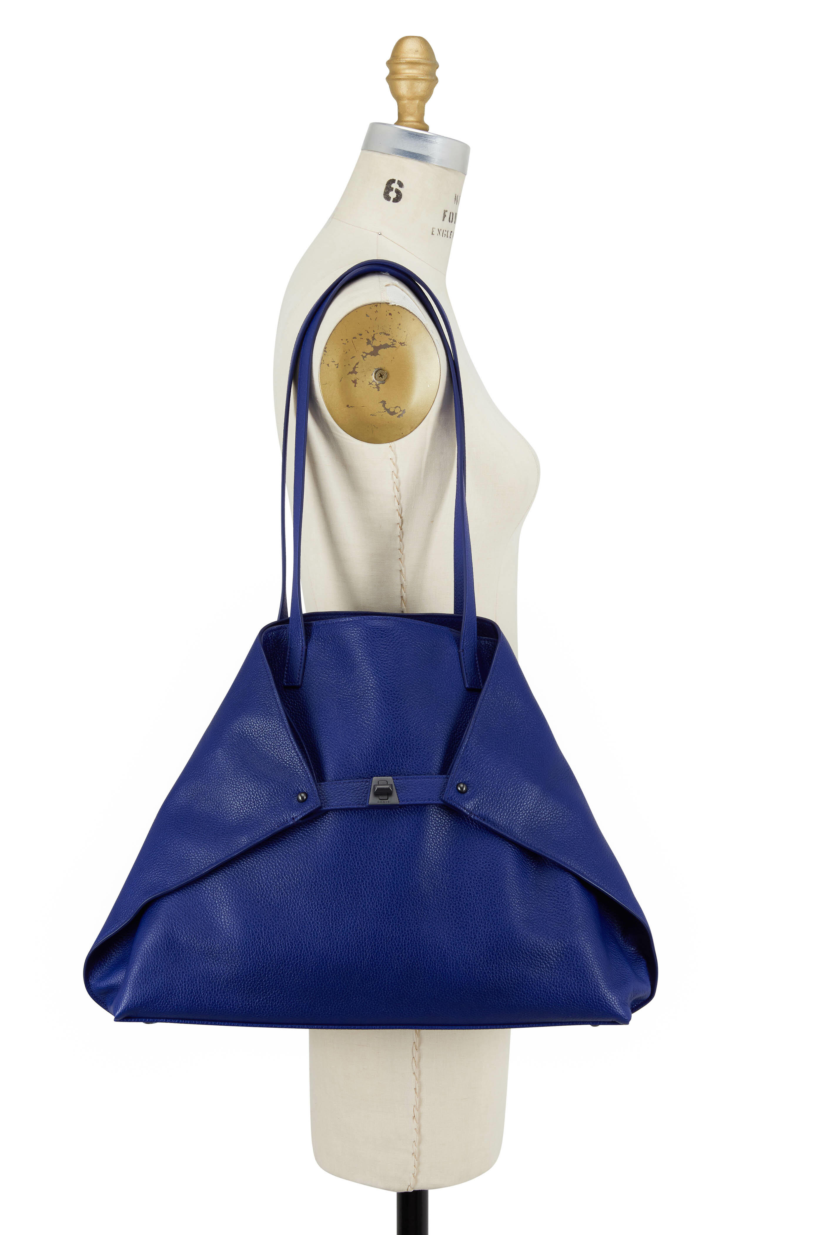 Akris - AI Cobalt Leather Medium Shoulder Bag
