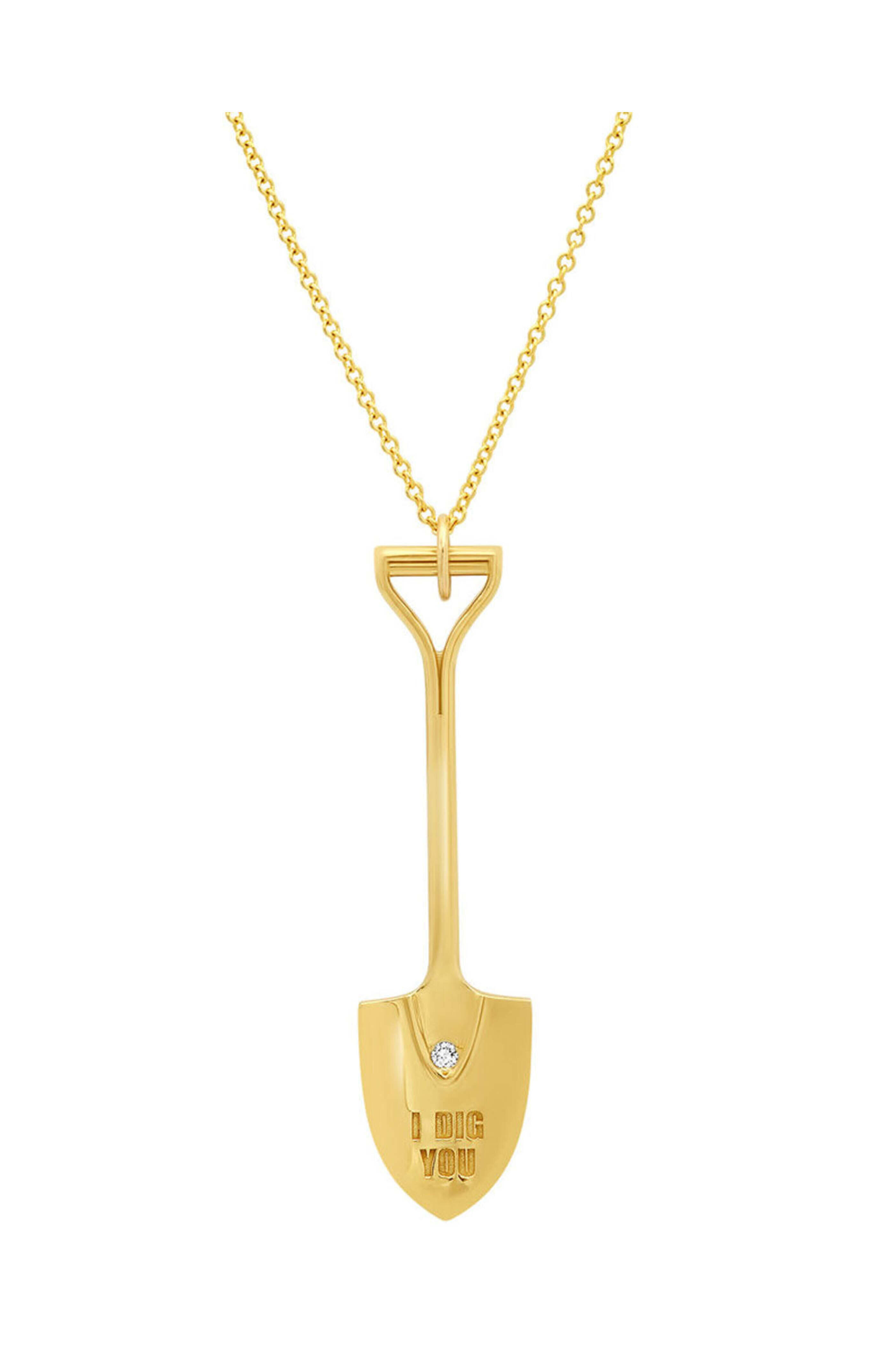 Established - I Dig You Shovel Pendant Necklace