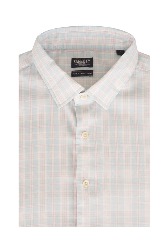 Faherty Brand Movement™ Monterey Blue Plaid Sport Shirt - view 1