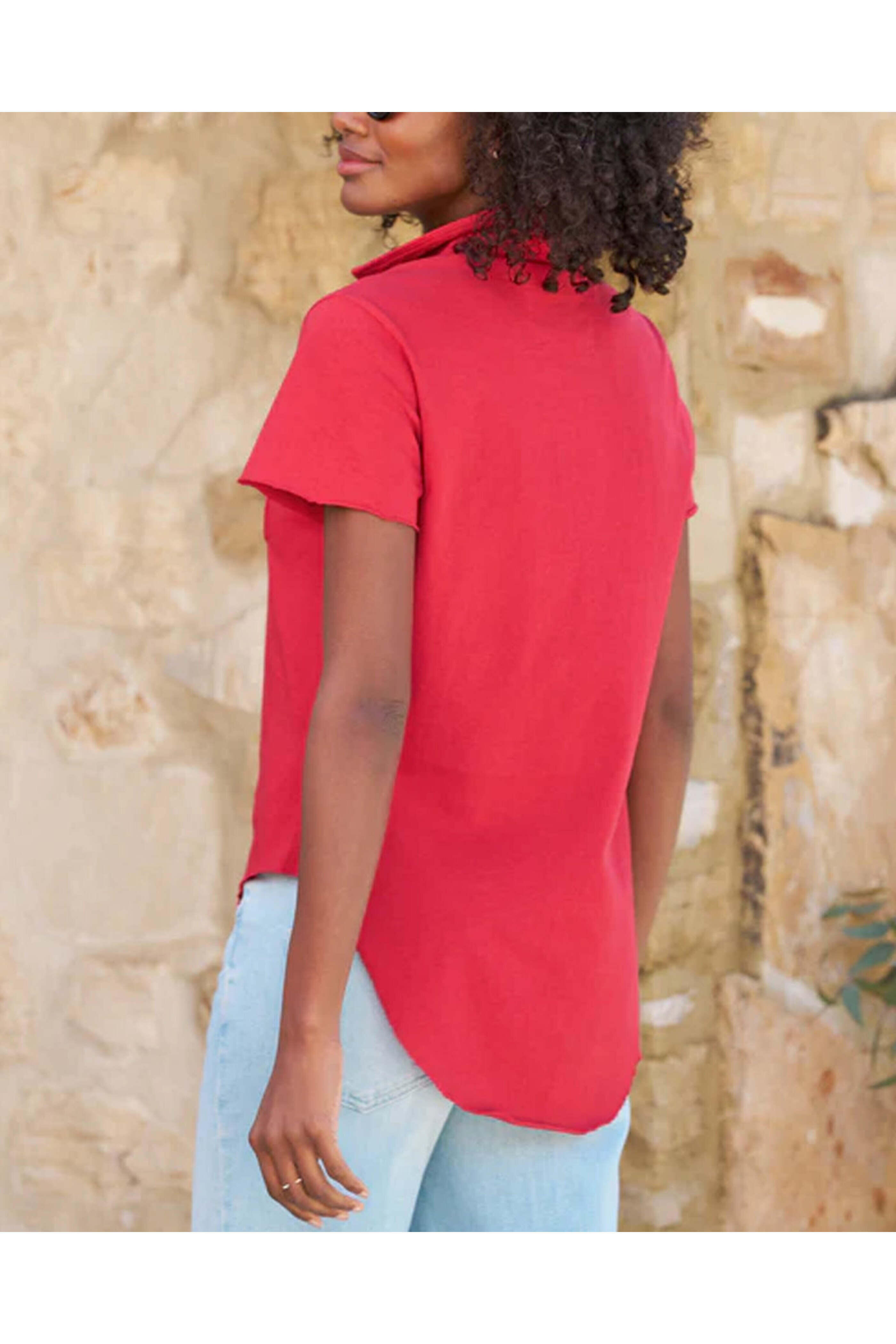 Frank & Eileen - Double Decker Red Charlotte Polo