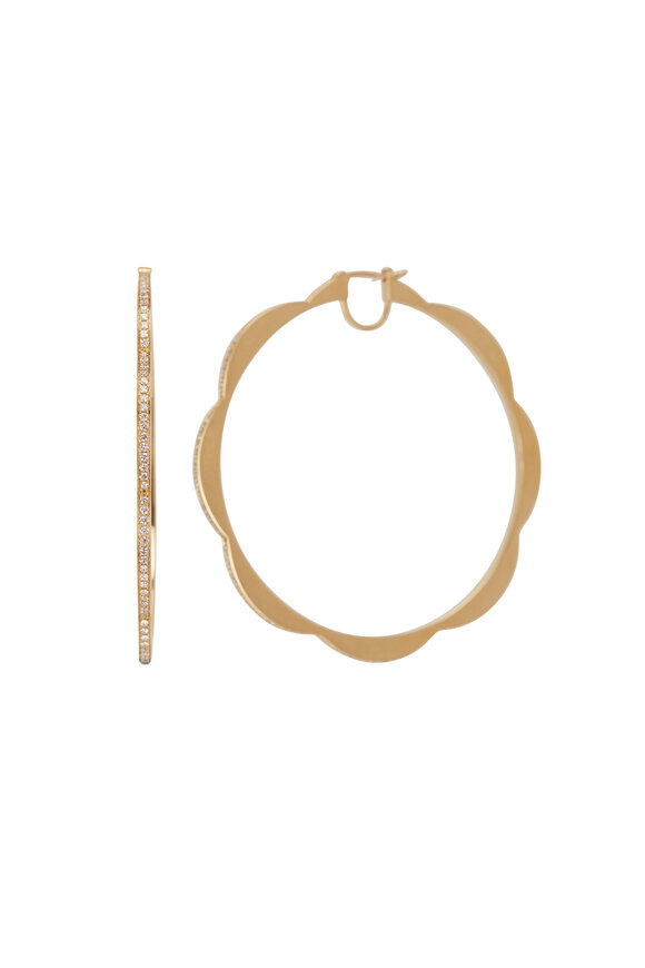 Cadar - 18K Yellow Gold Jumbo Triplet Hoop Earrings