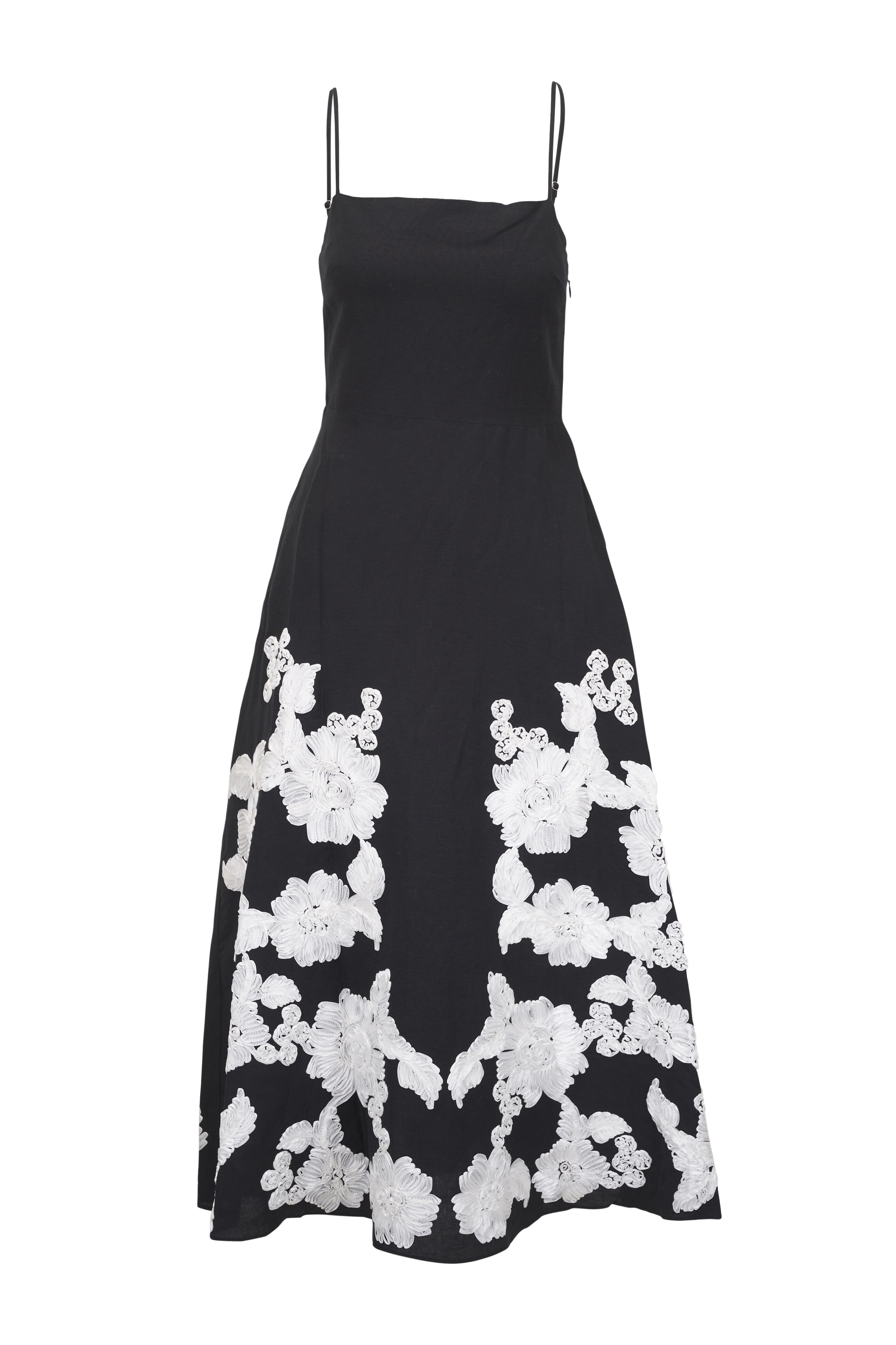Simkhai - Annabella Black & White Floral Embellished Dress