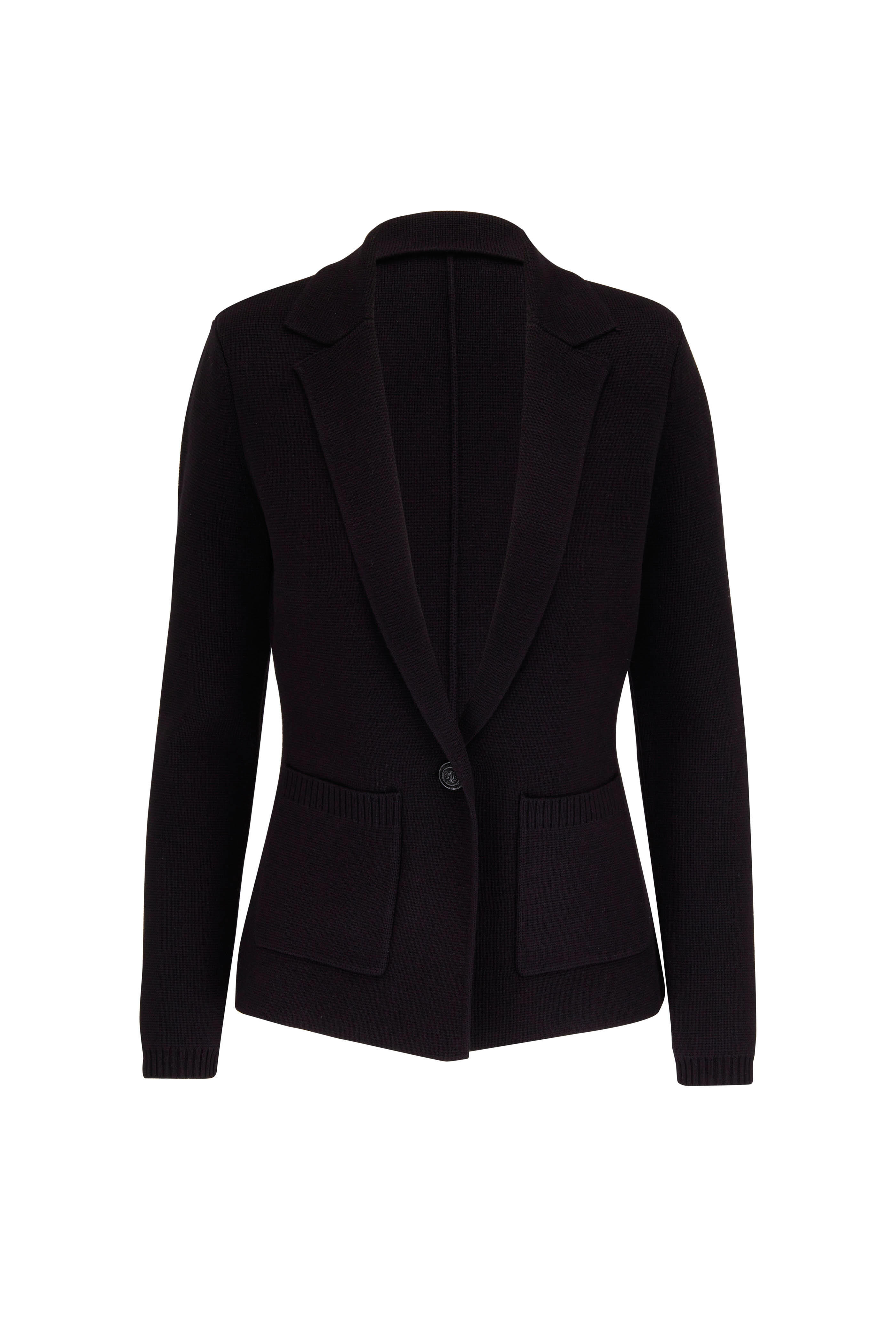 L'Agence - Lacey Black Knit Blazer