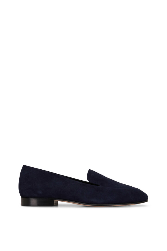 Manolo Blahnik - Pitaka Navy Suede Loafer 