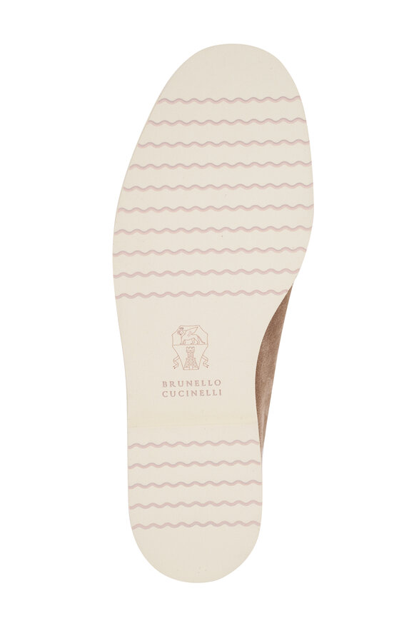 Brunello Cucinelli Sand Suede Penny Loafer - view 5