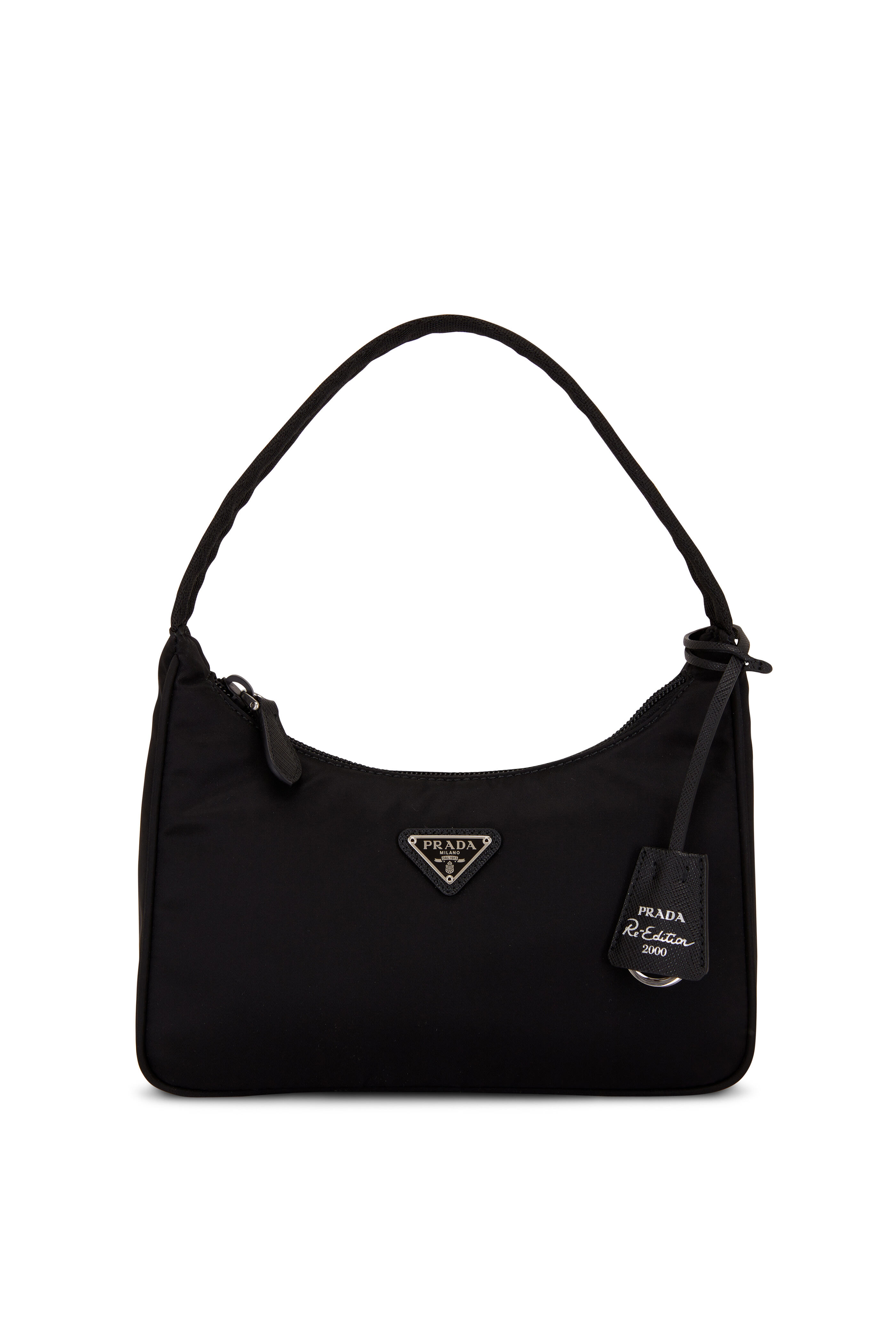 Prada Nylon Saffiano Leather Black Nylon Mini Bag