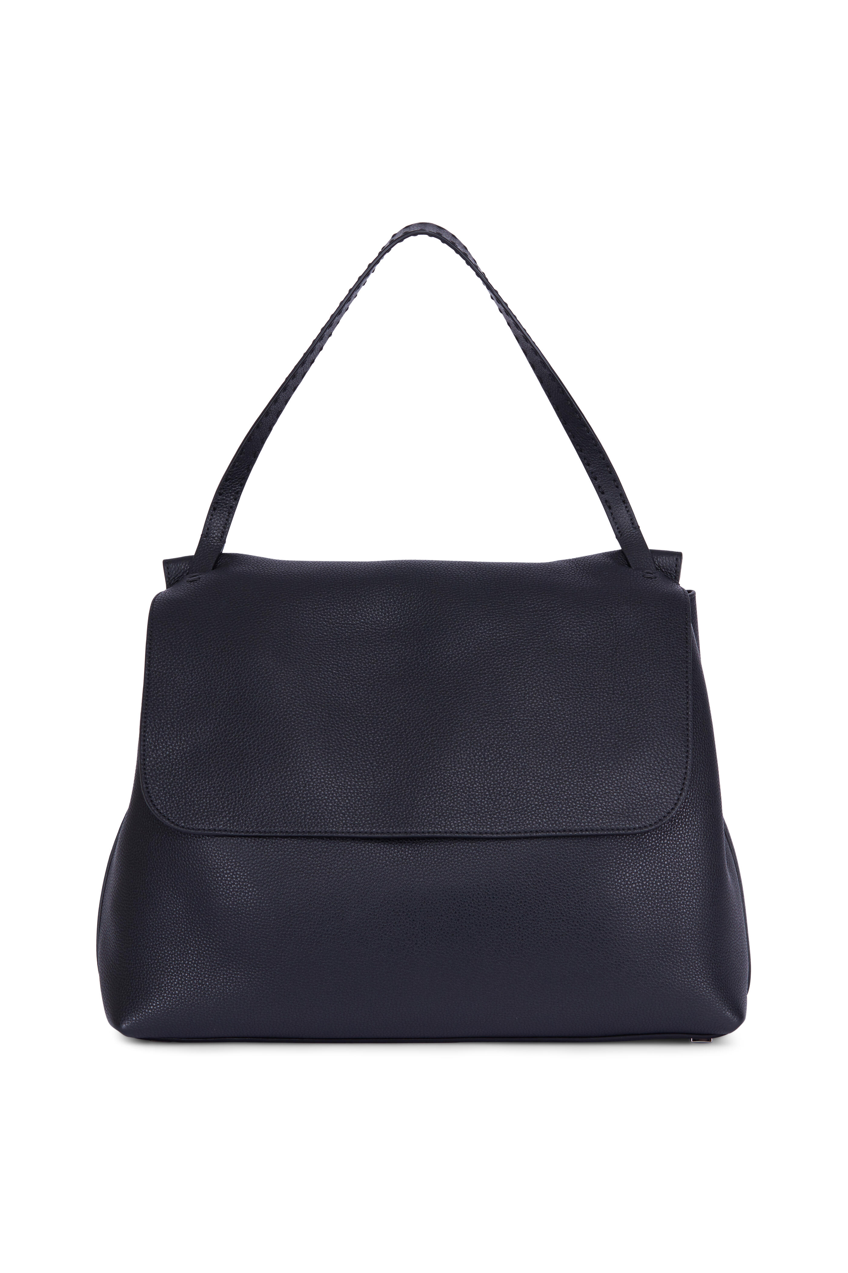 The Row - Black Leather Top Handle Bag | Mitchell Stores