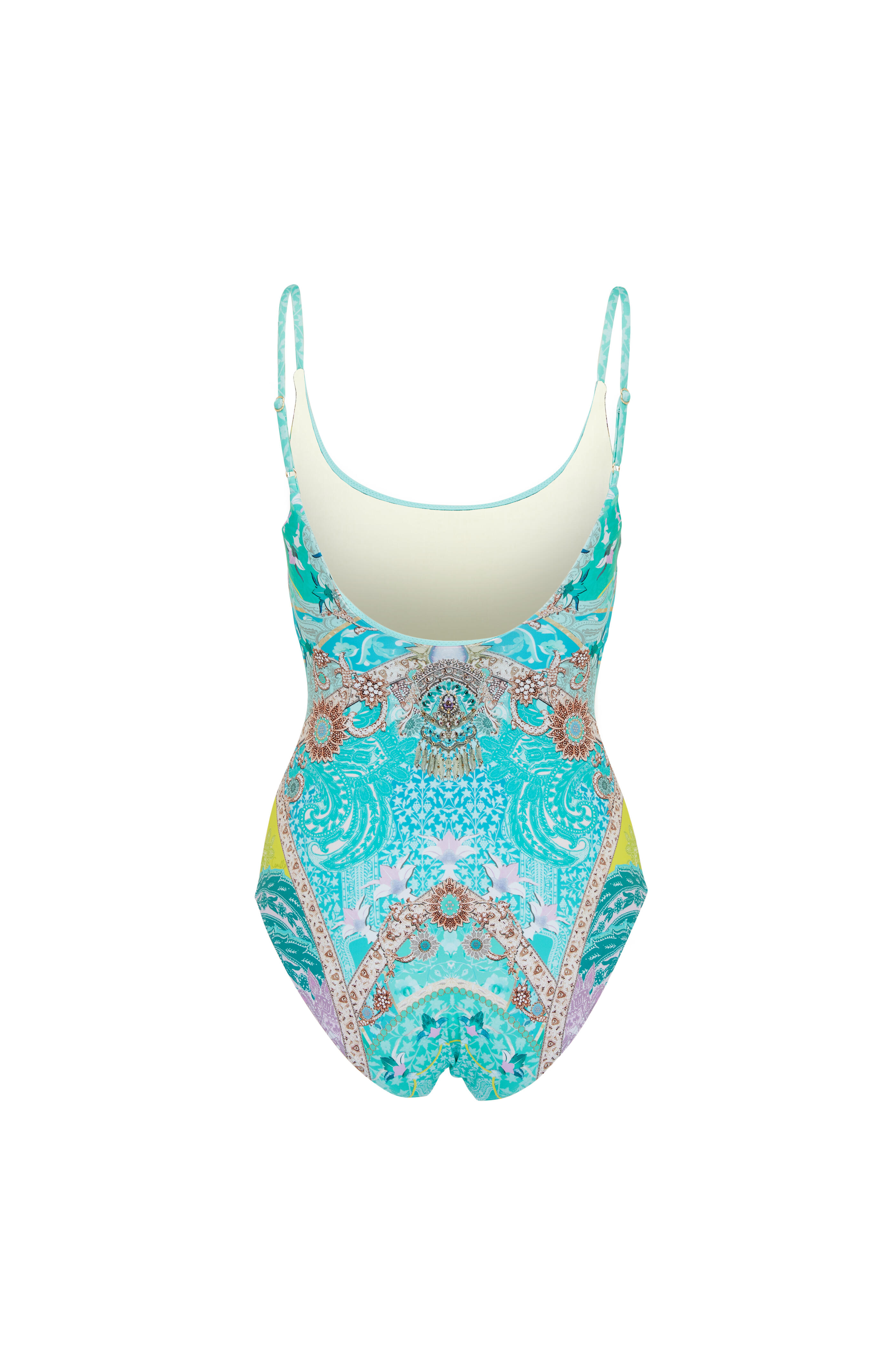 Camilla - Electric Blue Scoop Neck One Piece Swimsuit