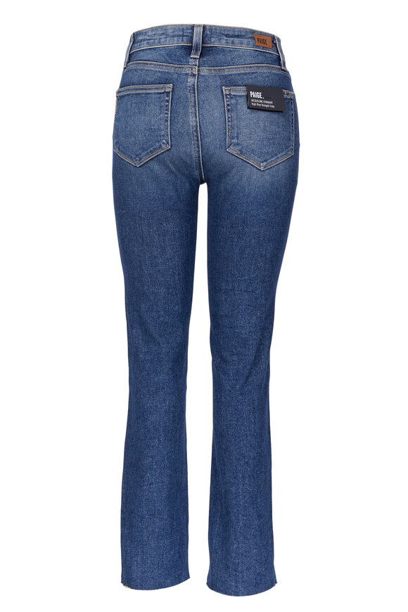 Paige - Blue Jacqueline Straight High Rise Jean