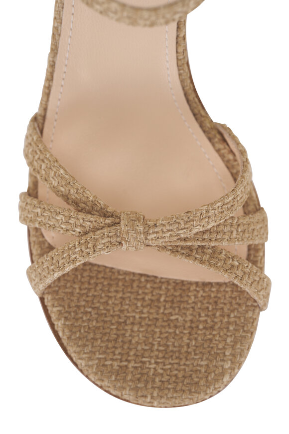AGL Clio Natural Raffia Crisscross Sandal, 60mm - view 5